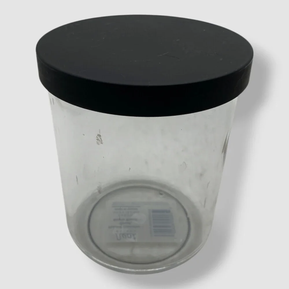 Neat Method Black Matte Small Round Airtight Seal Lid Canister Set of 3